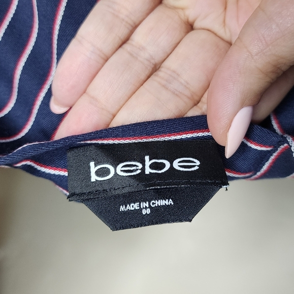 🔥Bebe Blue and White Dress. Size 00 - Picture 4 of 7